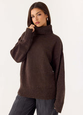 Gabrielle Knit Sweater - Chocolate