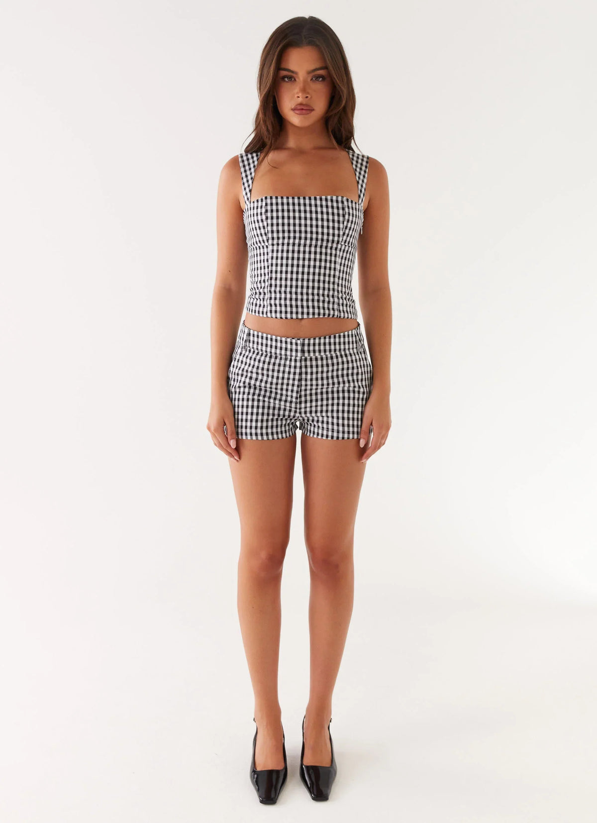 Clayton Top - Black Gingham